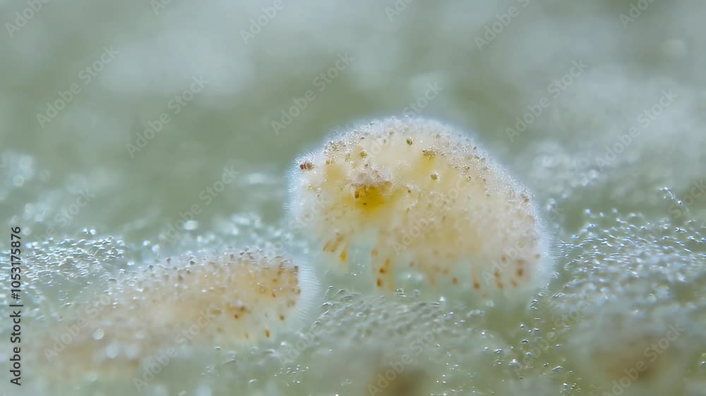 Poster stunning macro of soft-hued marine life with unique patterns and textured background photography