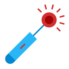 Laser Pen Flat Icon Design