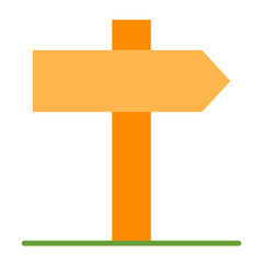 Sign Flat Icon Design