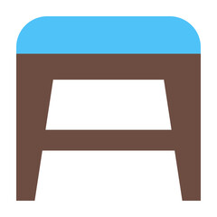 Stool Flat Icon Design