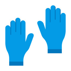 Gloves Flat Icon Design