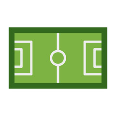 Soccer Field Flat Icon Design