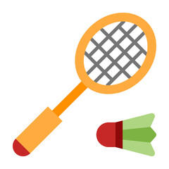 Badminton Flat Icon Design