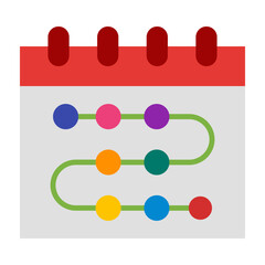 Time Line Flat Icon Design