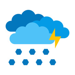 Hail Flat Icon Design