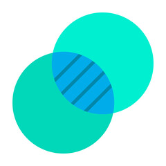 Overlap Flat Icon Design