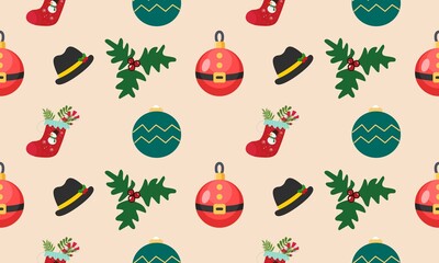 Christmas seamless pattern, Perfect for holiday-themed projects, gift wrapping paper, greeting cards, and seasonal digital designs.