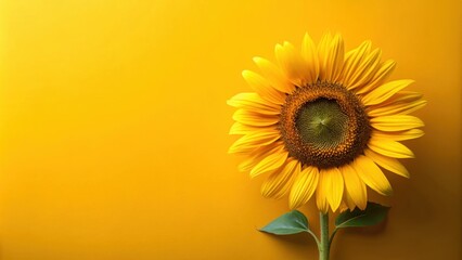 Obraz premium Sunflower with background for creative design projects, sunflower,background, nature, flower, yellow, petals, summer, garden