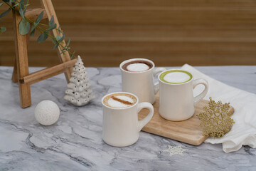 Autumn Latte Drink with Warm Seasonal Flavors