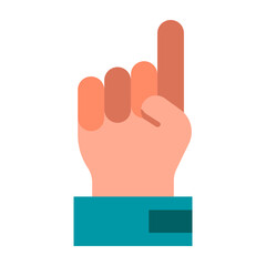 Foam Hand Flat Icon Design