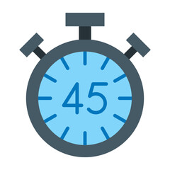 Half Time Flat Icon Design