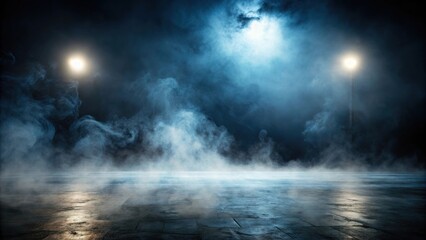 Foggy night ambiance with dark background, fog, mist, atmosphere, eerie, mysterious, night, weather, abstract, moody, ethereal, misty