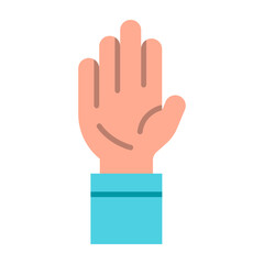 Fototapeta premium Raise Hand Flat Icon Design