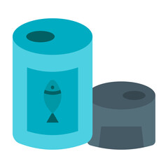 Canned Food Flat Icon Design