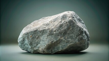 Fototapeta premium Large grey rock isolated on a solid background, rock, grey, background, lonely, isolated, stone, boulder, solid, alone, single