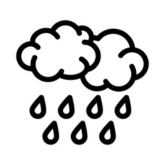 rainy weather outline style