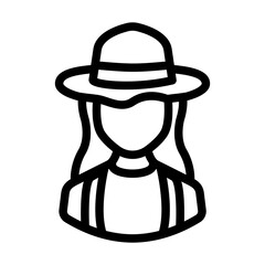 woman spring outline style