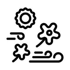 spring wind outline style