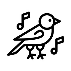 bird sound outline style