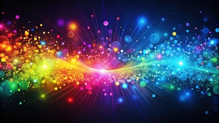 Modern beauty star particles in colorful and vibrant design, glowing, abstract, digital, background, futuristic, celestial