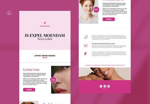 Fashion & Beauty News Letter Template