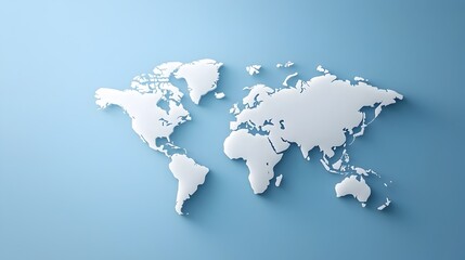 Global Business Expansion Strategy Map   3D Depicting Technology Driven International Growth and Expansion Opportunities