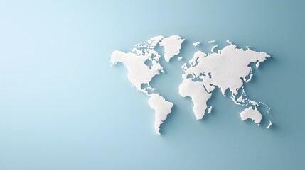 Naklejka premium Conceptual 3D of a global business strategy map showcasing international expansion and technology driven growth potential