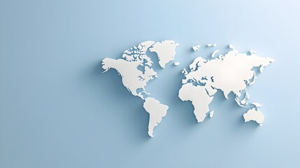 Naklejka premium Expanding Global Business Connectivity and Futuristic 3D World Map Representing International Company Growth Multinational Expansion and Digital Visualization of Global Networks and Data