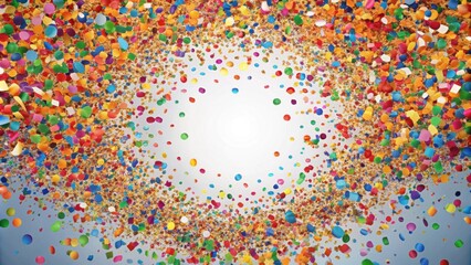 Colorful confetti explosion, celebration, party, festive, fun, vibrant, colorful, holiday, event, cheerful, joyous
