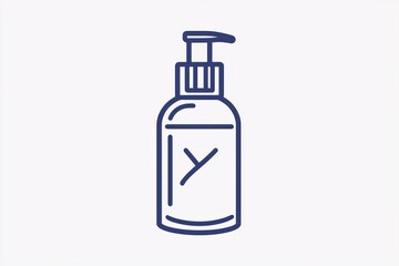 Post-shave skin care symbolized in a clean line icon for aftershave.
