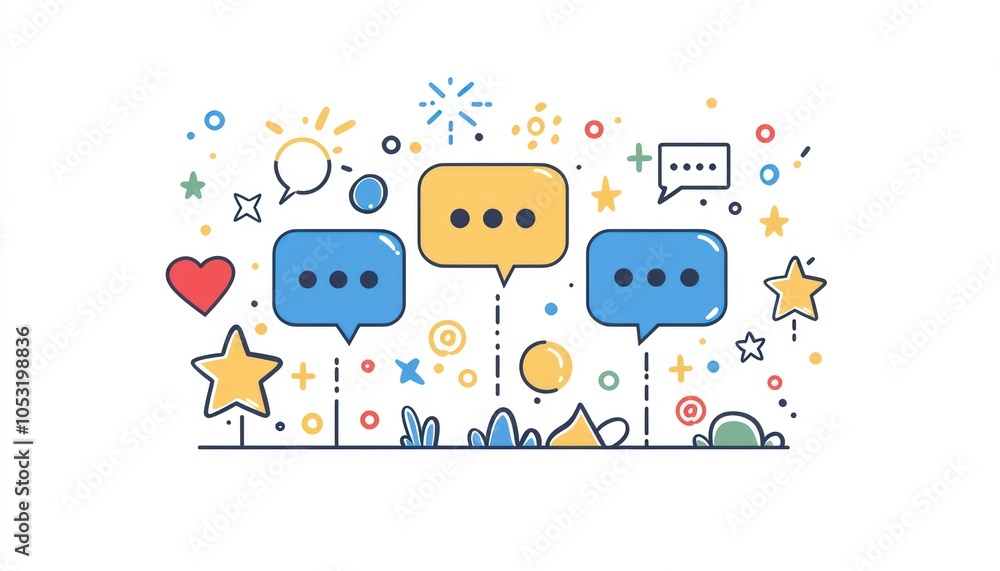 Poster line icon design for feedback mechanisms, modern and minimal for customer insight capture.