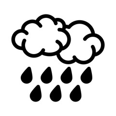 rainy weather glyph style