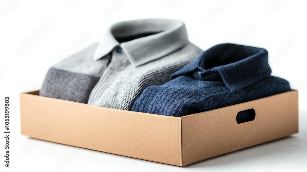 Poster stylish and practical foldable garment box with secure lid for organizing clothes efficiently