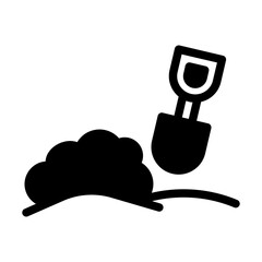 shovel dig glyph style