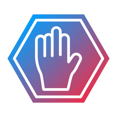 Obraz premium Stop icon style