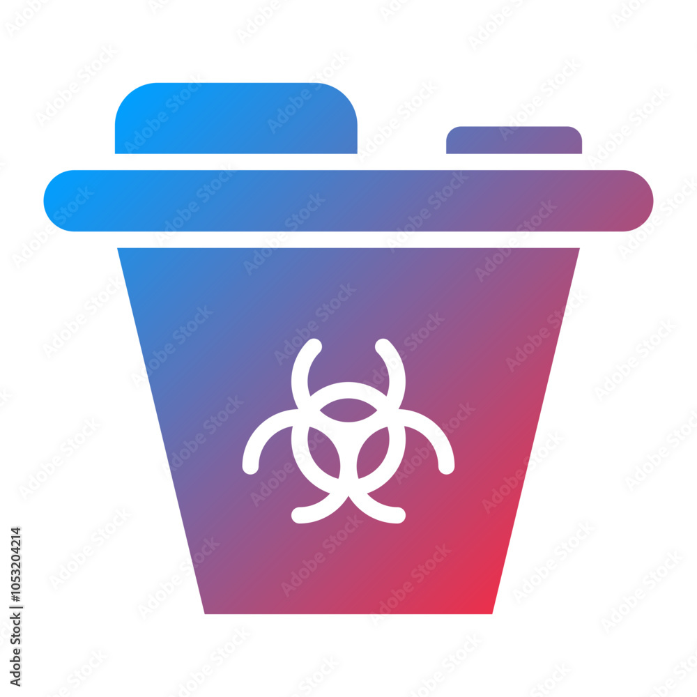 Poster sharps container icon style