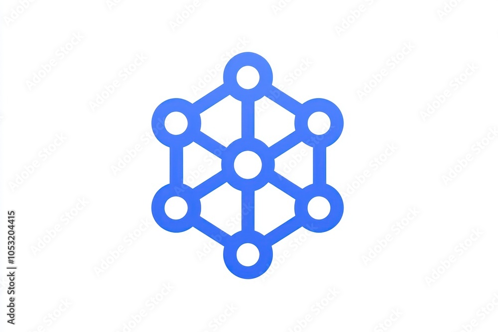 Poster minimalist design of a load balancer glyph icon, suitable for tech and network themes.