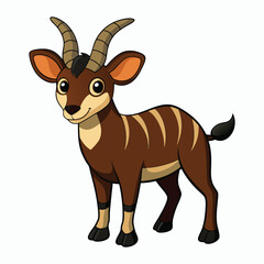 vector saola on white background