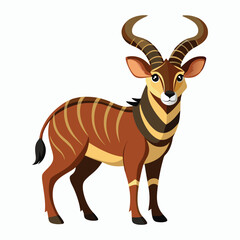 vector saola on white background