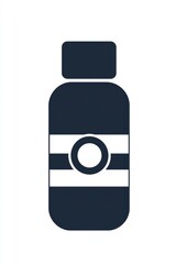 Obraz premium Minimal asthma inhaler glyph icon for health apps focused on breathing support.