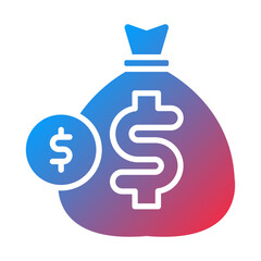 Money Bag icon style