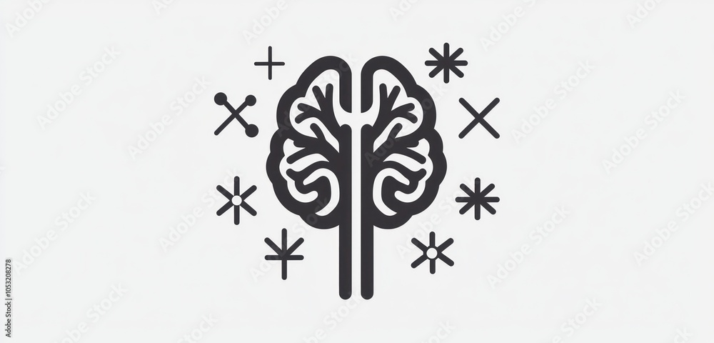 Poster respiratory health issues symbolized in a sharp and clean line icon.