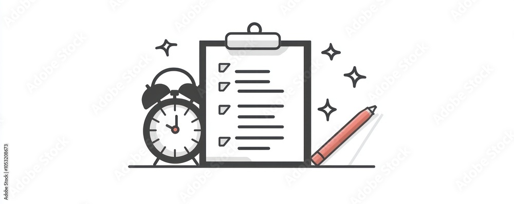 Poster line icon for schedule management, emphasizing streamlined appointment setting.
