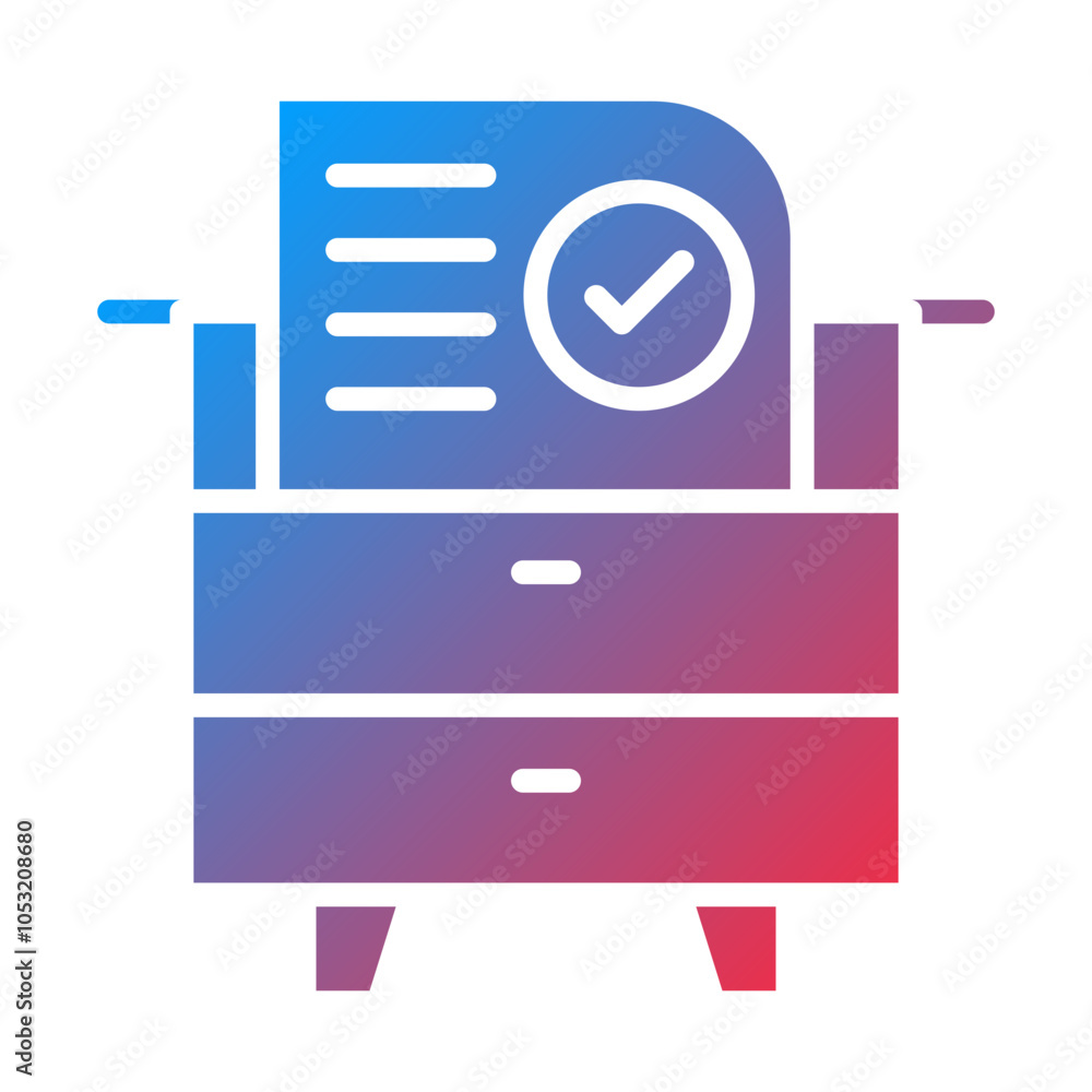 Poster files in drawer icon style