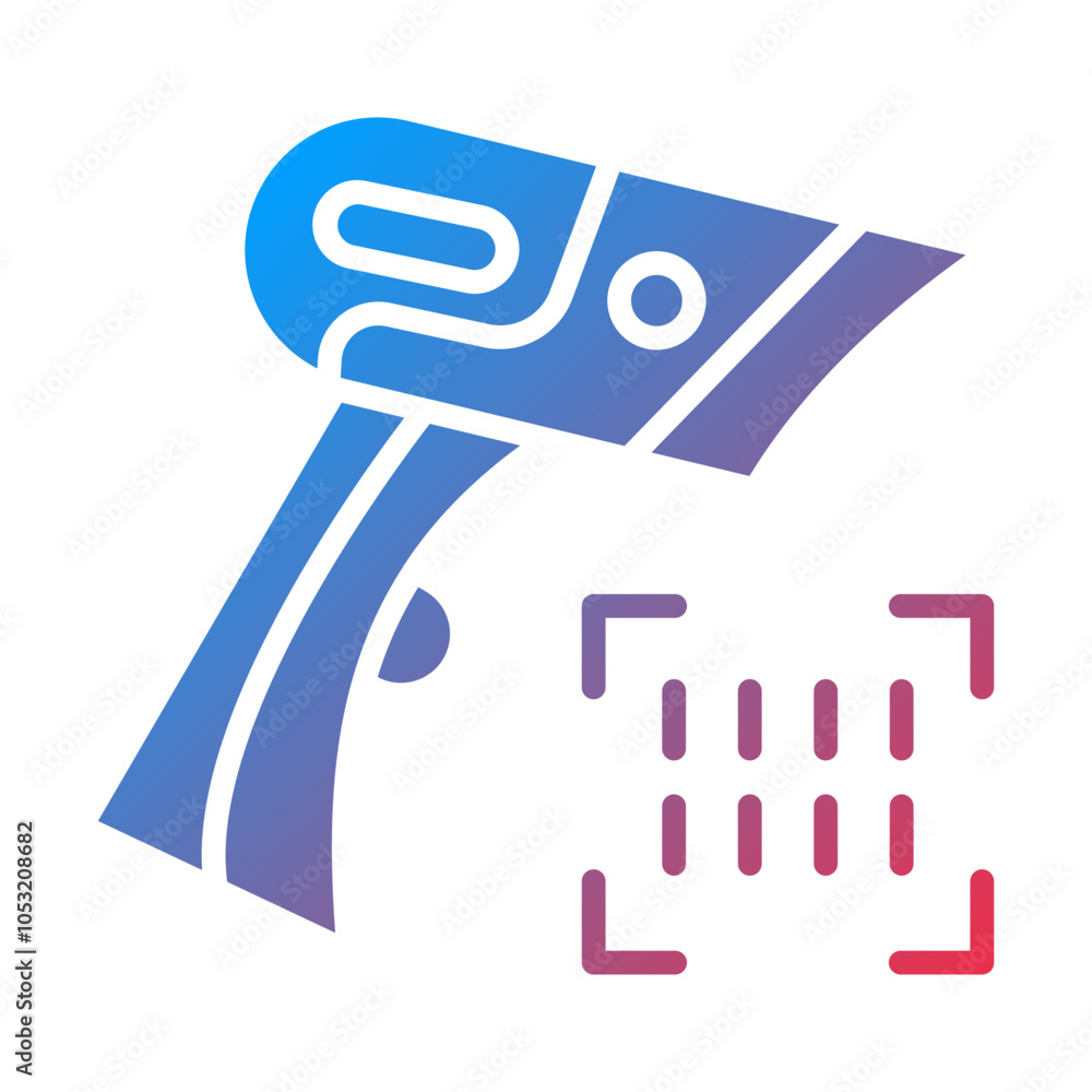 Poster bar code reader icon style