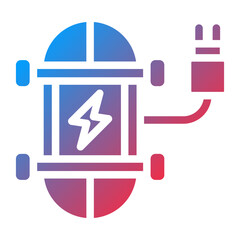Electric Skateboard icon style