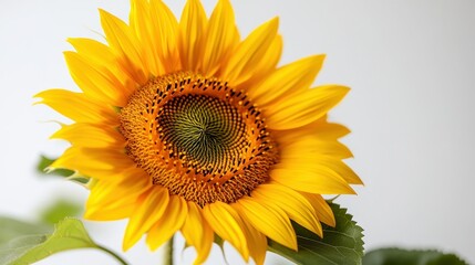 Fototapeta premium A Close-Up View of a Sunflower's Center and Petals