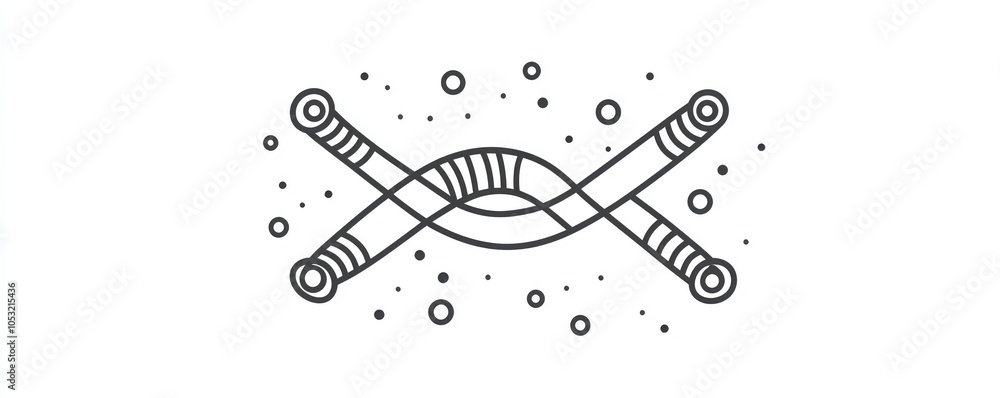 Poster bold and clean line icon for dna scan, emphasizing biological recognition tech.