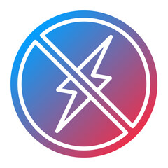 Obraz premium No Electricity icon style