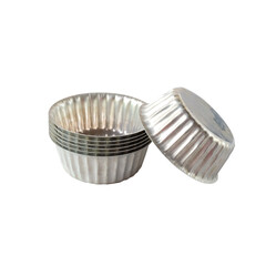 Aluminum foil Cupcake cup on the white background.